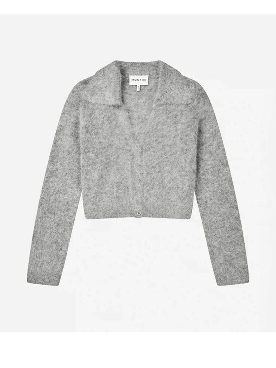 Munthe Sweaters - Munthe "Roxas" Cropped Cardigan in Grey, size 36